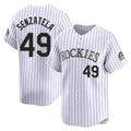 Kooe C.Rockies #49 Antonio Senzatela Player White Limited Home Stitched Jerseys