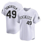 Kooe C.Rockies #49 Antonio Senzatela Player White Limited Home Stitched Jerseys