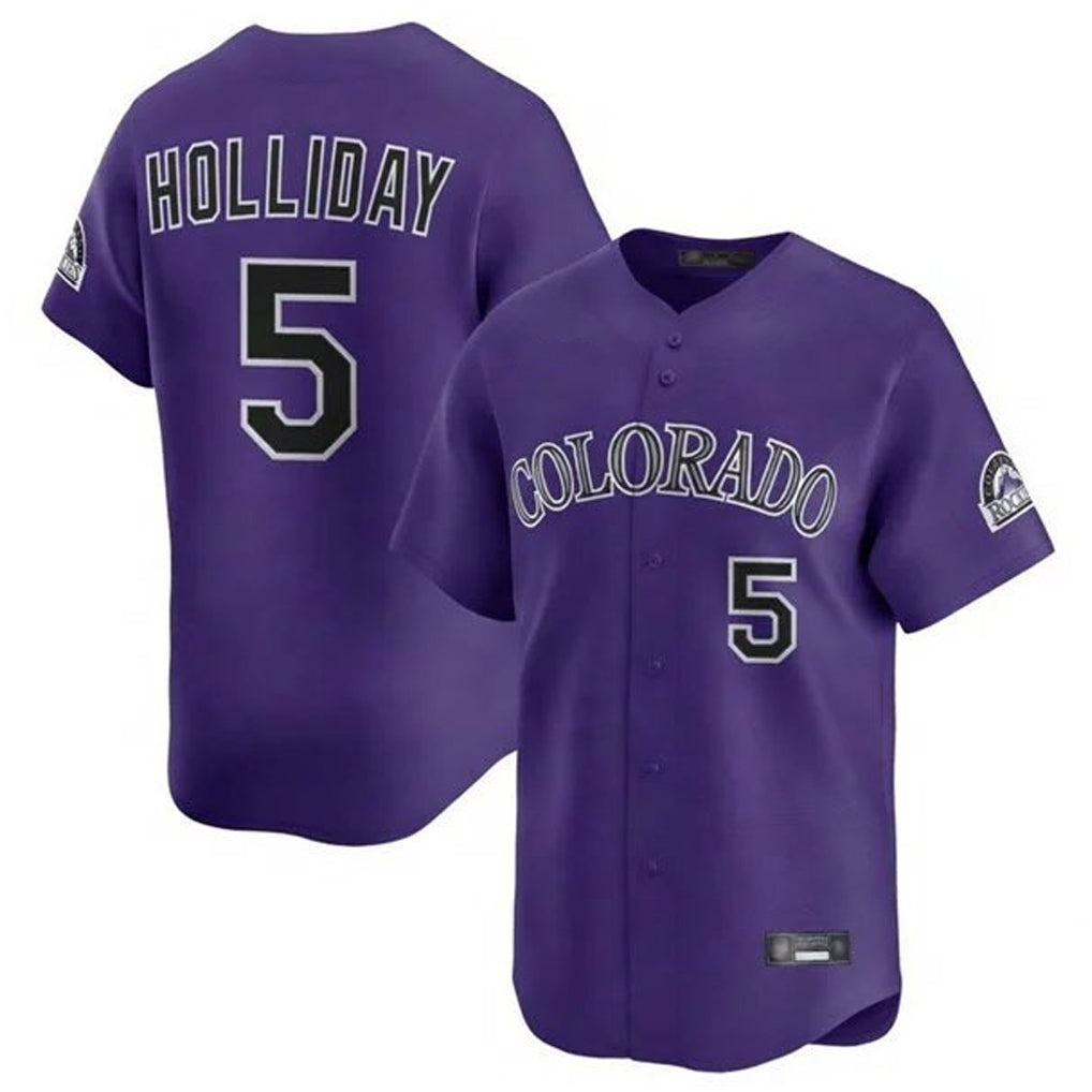Kooe C.Rockies #5 Matt Holliday Player Purple Limited Home Stitched Jerseys