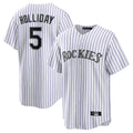 Kooe C.Rockies #5 Matt Holliday Player White Game Home Stitched Jerseys