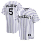Kooe C.Rockies #5 Matt Holliday Player White Game Home Stitched Jerseys