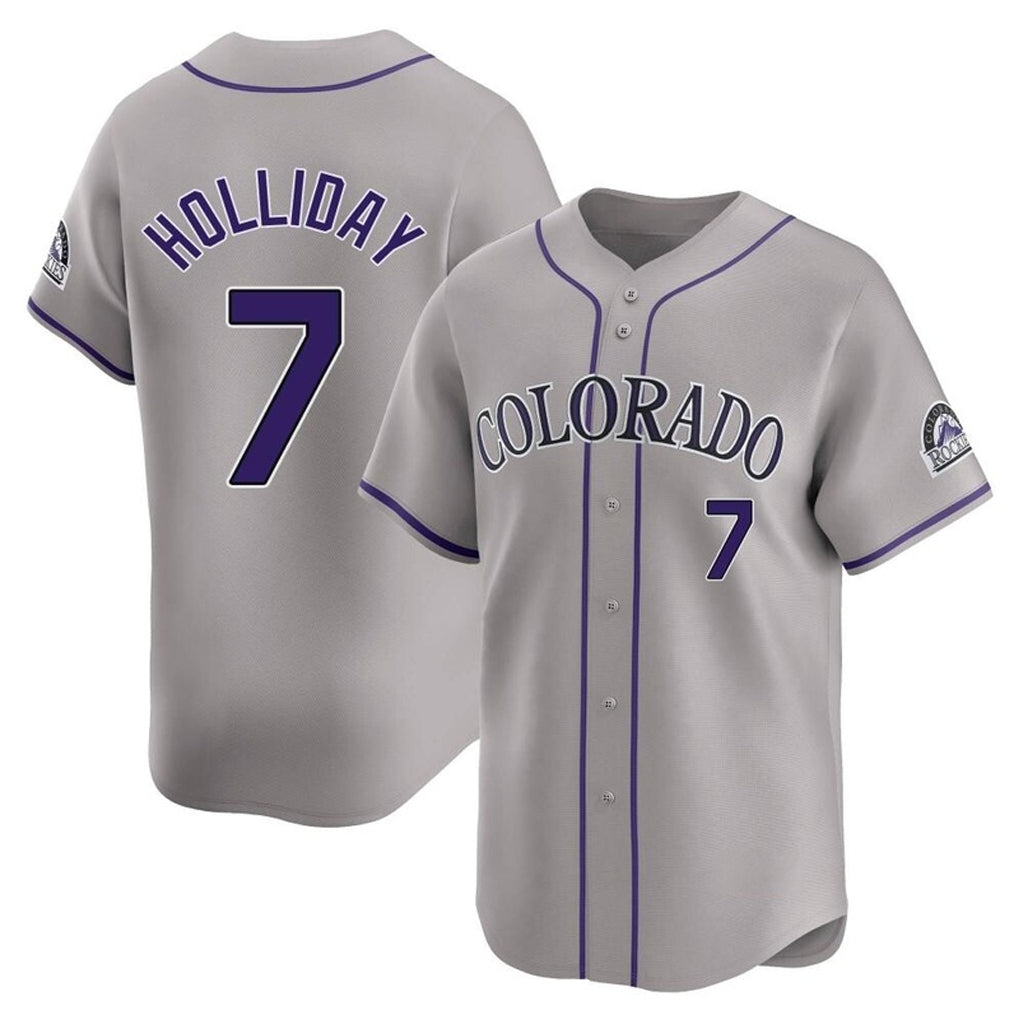 Kooe C.Rockies #7 Matt Holliday Player Gray Limited Home Stitched Jerseys