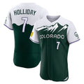Kooe C.Rockies #7 Matt Holliday Player Green City Connect Limited Elite Home Stitched Jerseys