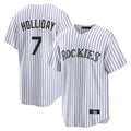 Kooe C.Rockies #7 Matt Holliday Player White Game Home Stitched Jerseys