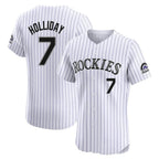 Kooe C.Rockies #7 Matt Holliday Player White Limited Elite Home Stitched Jerseys