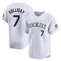Kooe C.Rockies #7 Matt Holliday Player White Limited Home Stitched Jerseys