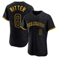 Kooe C.Rockies #8 Ryan Ritter Player Black Snake Skin City Limited Elite Home Stitched Jerseys