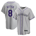 Kooe C.Rockies #8 Ryan Ritter Player Gray Game Home Stitched Jerseys