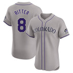 Kooe C.Rockies #8 Ryan Ritter Player Gray Limited Elite Home Stitched Jerseys