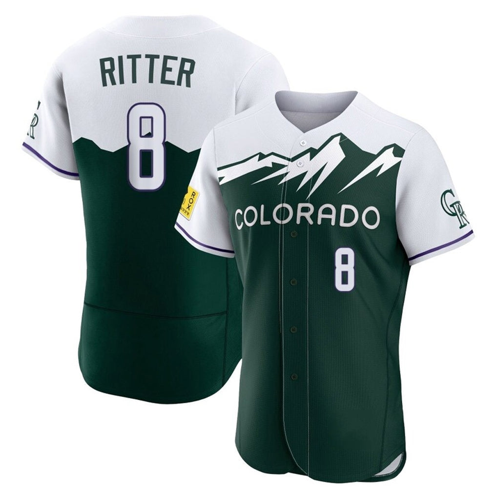 Kooe C.Rockies #8 Ryan Ritter Player Green City Connect Limited Elite Home Stitched Jerseys