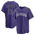 Kooe C.Rockies #8 Ryan Ritter Player Purple Game Home Stitched Jerseys