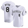 Kooe C.Rockies #8 Ryan Ritter Player White Limited Home Stitched Jerseys