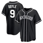 Kooe C.Rockies #9 Brenton Doyle Player Black Fashion Out Home Game Stitched Jerseys
