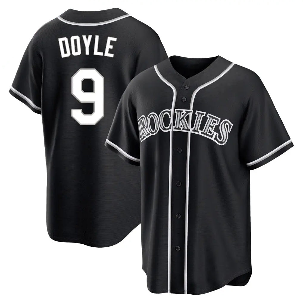 Kooe C.Rockies #9 Brenton Doyle Player Black Fashion Out Home Game Stitched Jerseys