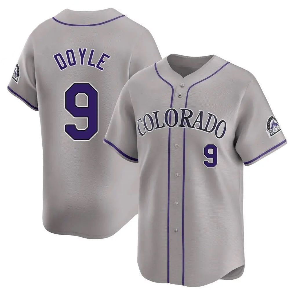 Kooe C.Rockies #9 Brenton Doyle Player Gray Limited Home Stitched Jerseys