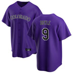 Kooe C.Rockies #9 Brenton Doyle Player Purple Game Home Stitched Jerseys