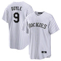 Kooe C.Rockies #9 Brenton Doyle Player White Game Home Stitched Jerseys