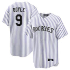 Kooe C.Rockies #9 Brenton Doyle Player White Game Home Stitched Jerseys