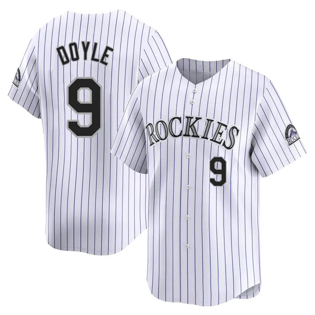 Kooe C.Rockies #9 Brenton Doyle Player White Limited Home Stitched Jerseys