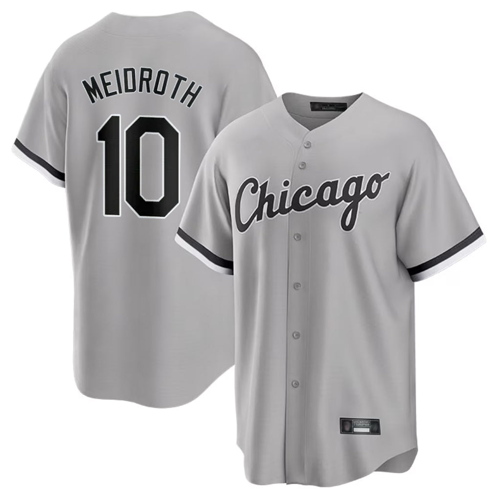 Kooe C.White Sox #10 Chase Meidroth Player Gray Home Game Stitched Jerseys