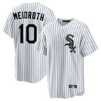 Kooe C.White Sox #10 Chase Meidroth Player White Stripe Home Game Stitched Jerseys