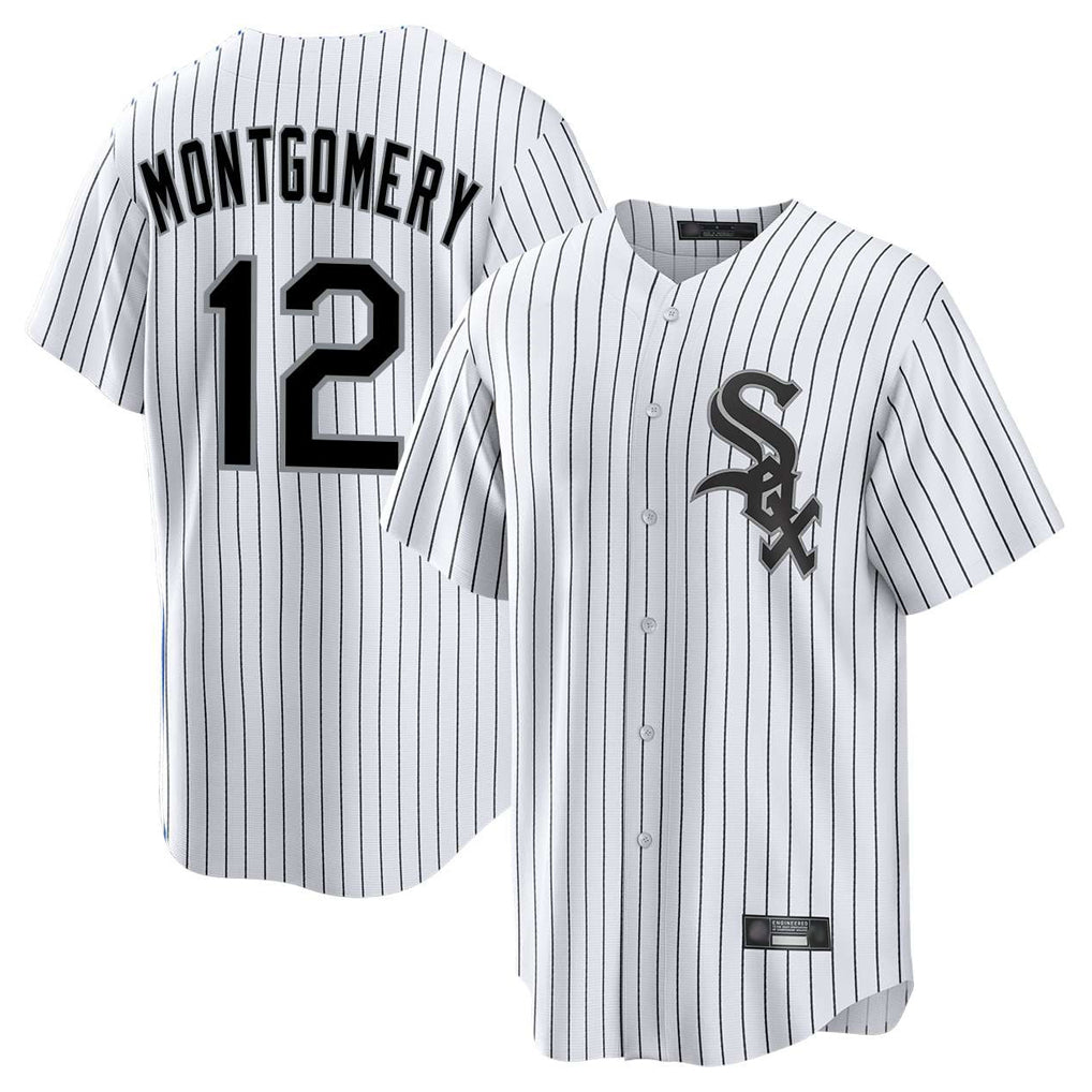 Kooe C.White Sox #12 Colson Montgomery Player White Stripe Home Game Stitched Jerseys
