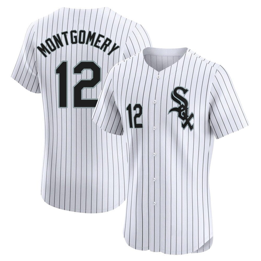Kooe C.White Sox #12 Colson Montgomery Player White Stripe Limited Elite Home Stitched Jerseys