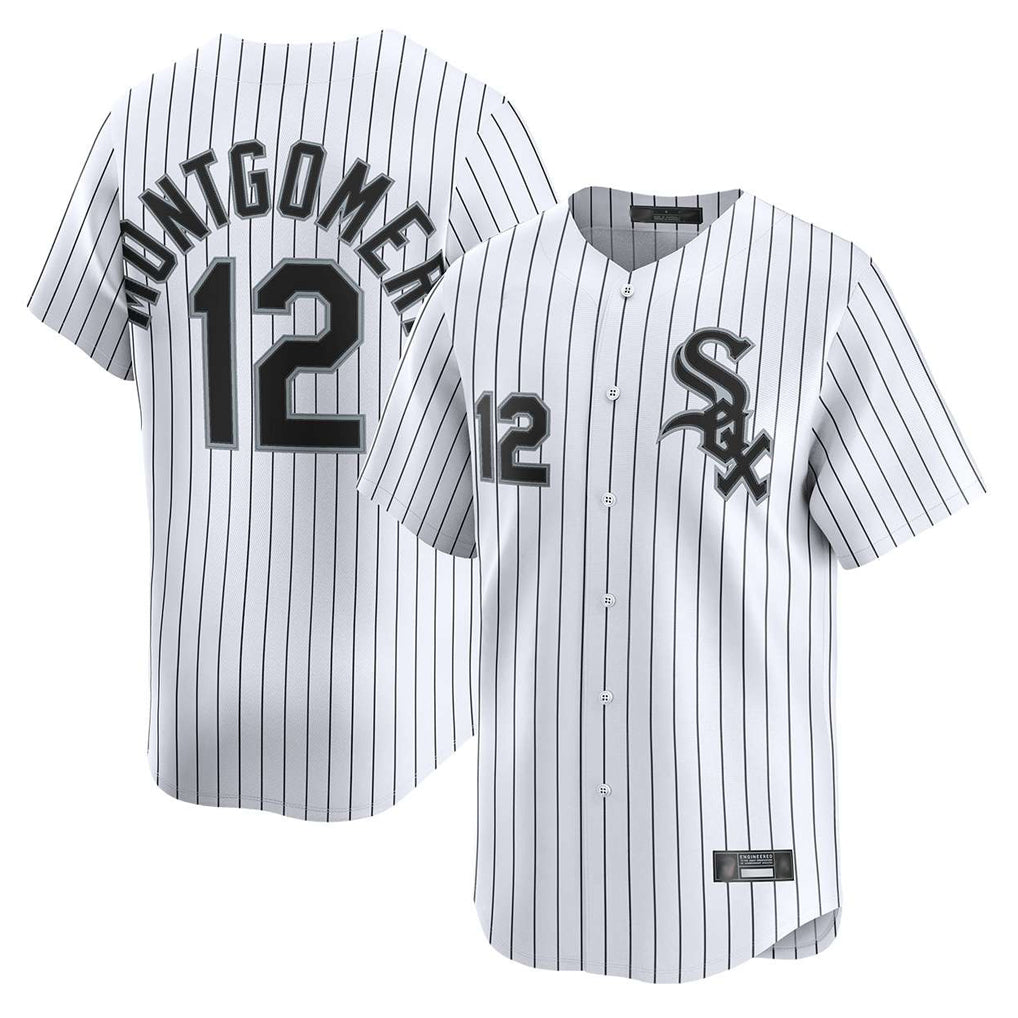 Kooe C.White Sox #12 Colson Montgomery Player White Stripe Limited Home Stitched Jerseys