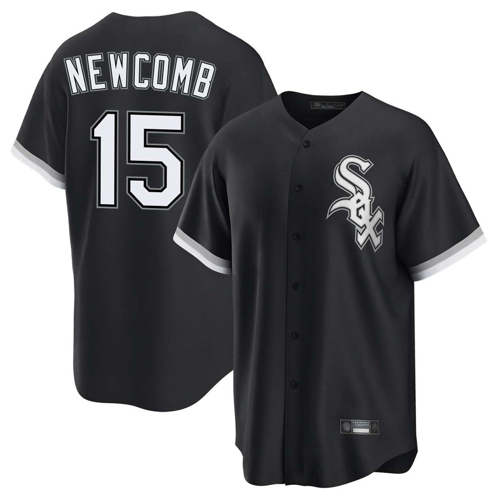 Kooe C.White Sox #15 Sean Newcomb Player Black Home Game Stitched Jerseys