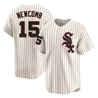 Kooe C.White Sox #15 Sean Newcomb Player Cream Cooperstown Collection Limited Home Stitched Jerseys