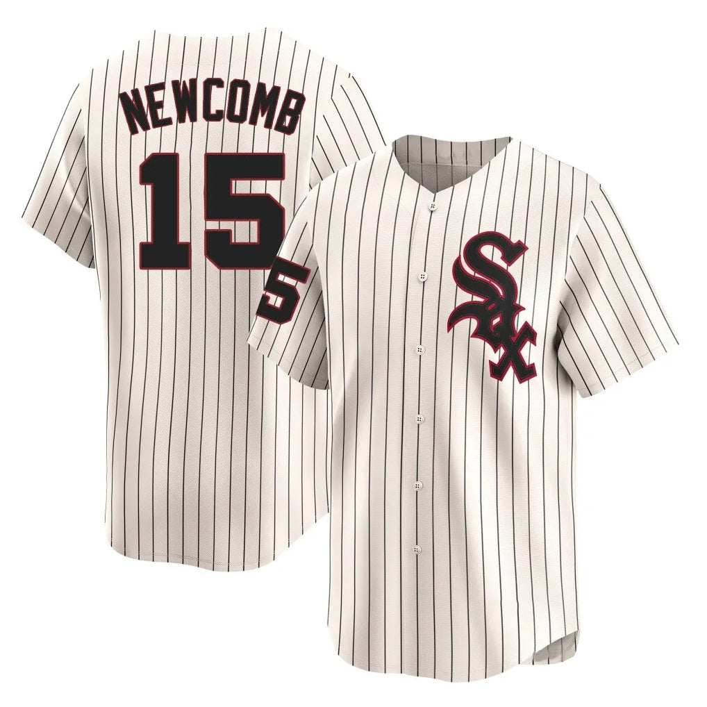 Kooe C.White Sox #15 Sean Newcomb Player Cream Cooperstown Collection Limited Home Stitched Jerseys