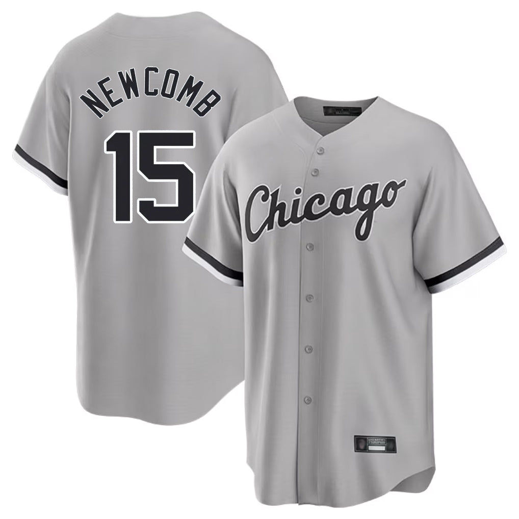 Kooe C.White Sox #15 Sean Newcomb Player Gray Home Game Stitched Jerseys