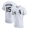 Kooe C.White Sox #15 Sean Newcomb Player White Stripe Limited Elite Home Stitched Jerseys