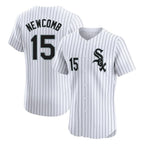 Kooe C.White Sox #15 Sean Newcomb Player White Stripe Limited Elite Home Stitched Jerseys