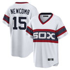 Kooe C.White Sox #15 Sean Newcomb Player White T-shirt Home Game Stitched Jerseys