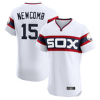 Kooe C.White Sox #15 Sean Newcomb Player White T-shirt Limited Elite Home Stitched Jerseys