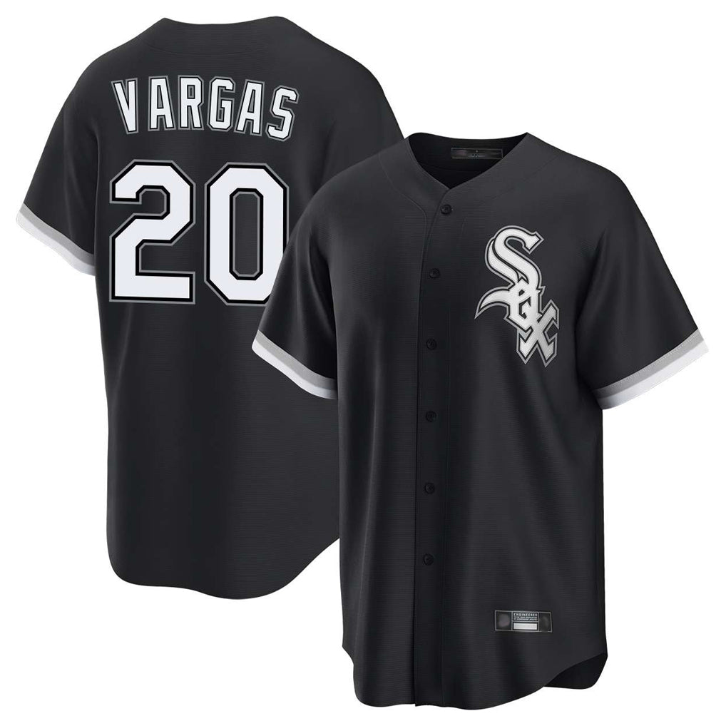 Kooe C.White Sox #20 Miguel Vargas Player Black Home Game Stitched Jerseys