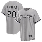 Kooe C.White Sox #20 Miguel Vargas Player Gray Home Game Stitched Jerseys