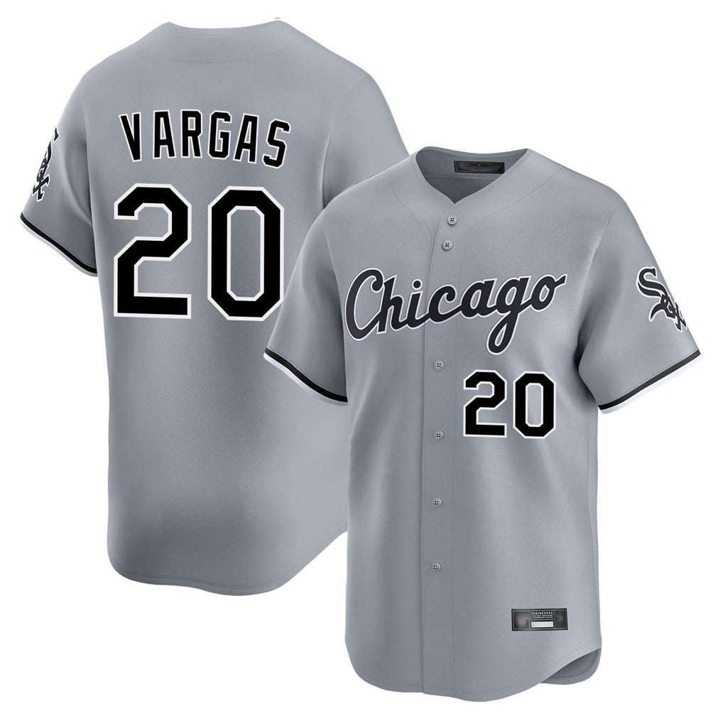 Kooe C.White Sox #20 Miguel Vargas Player Gray Road Limited Home Stitched Jerseys
