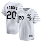 Kooe C.White Sox #20 Miguel Vargas Player White Stripe Limited Home Stitched Jerseys