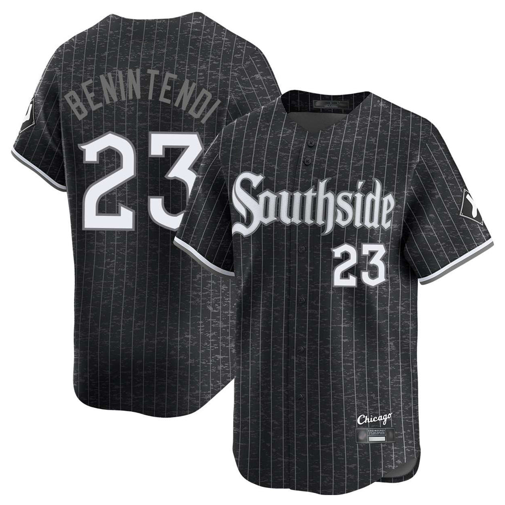 Kooe C.White Sox #23 Andrew Benintendi Player Black City Connect Limited Home Stitched Jerseys
