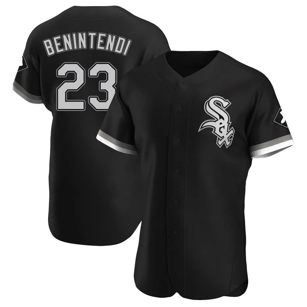 Kooe C.White Sox #23 Andrew Benintendi Player Black Limited Elite Home Stitched Jerseys