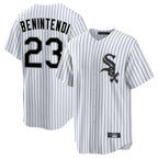 Kooe C.White Sox #23 Andrew Benintendi Player White Stripe Home Game Stitched Jerseys