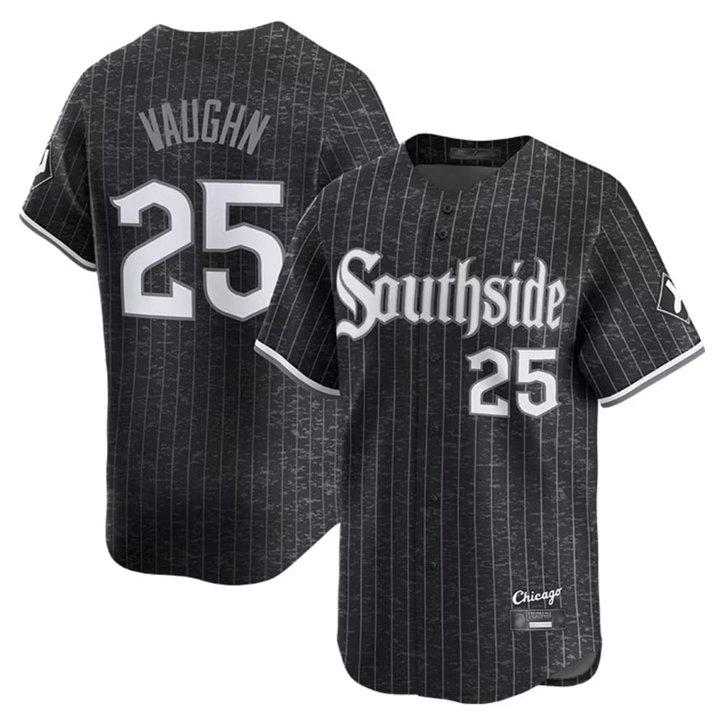 Kooe C.White Sox #25 Andrew Vaughn Player Black City Connect Limited Home Stitched Jerseys