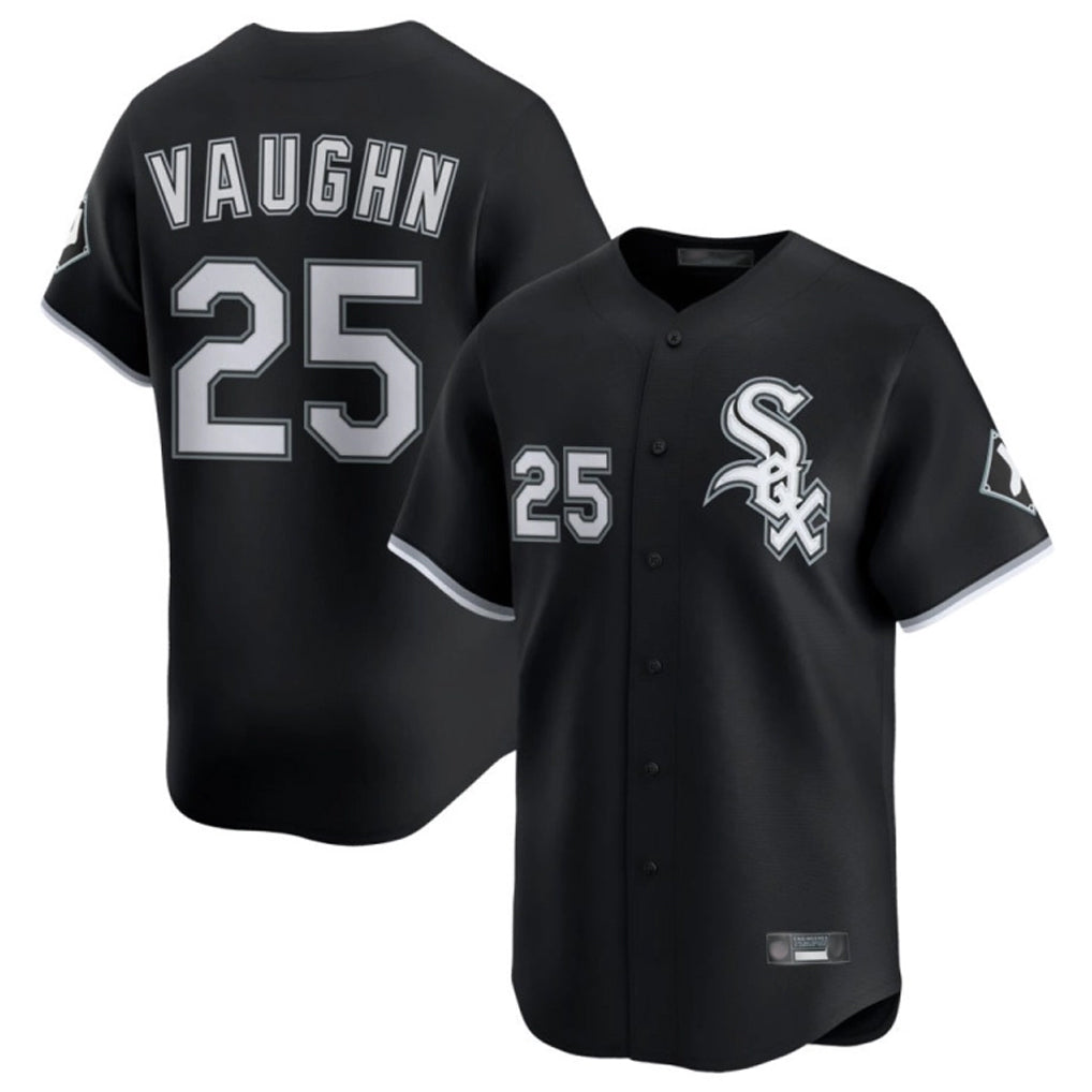 Kooe C.White Sox #25 Andrew Vaughn Player Black Limited Home Stitched Jerseys