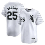 Kooe C.White Sox #25 Andrew Vaughn Player White Stripe Limited Home Stitched Jersey