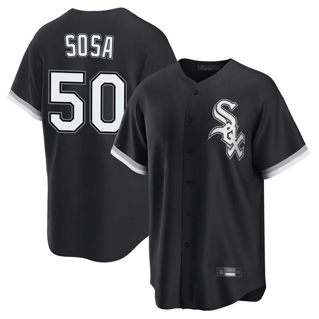Kooe C.White Sox #50 Lenyn Sosa Player Black Home Game Stitched Jerseys