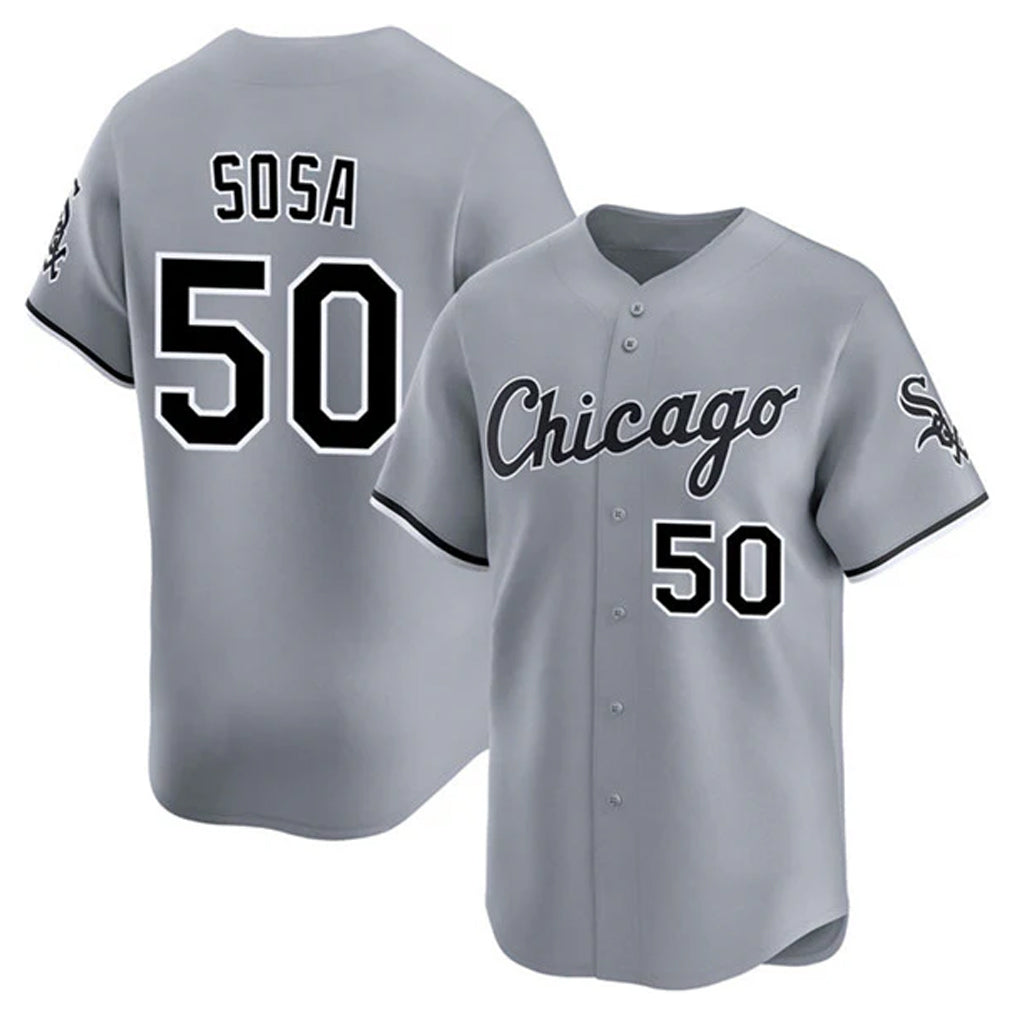 Kooe C.White Sox #50 Lenyn Sosa Player Gray Road Limited Home Stitched Jerseys