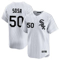 Kooe C.White Sox #50 Lenyn Sosa Player White Stripe Limited Home Stitched Jerseys