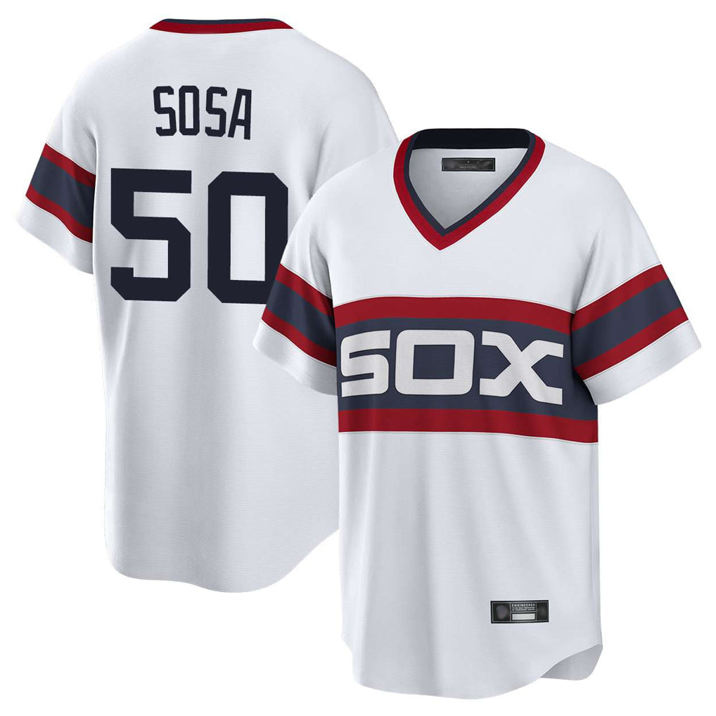 Kooe C.White Sox #50 Lenyn Sosa Player White T-shirt Home Game Stitched Jerseys